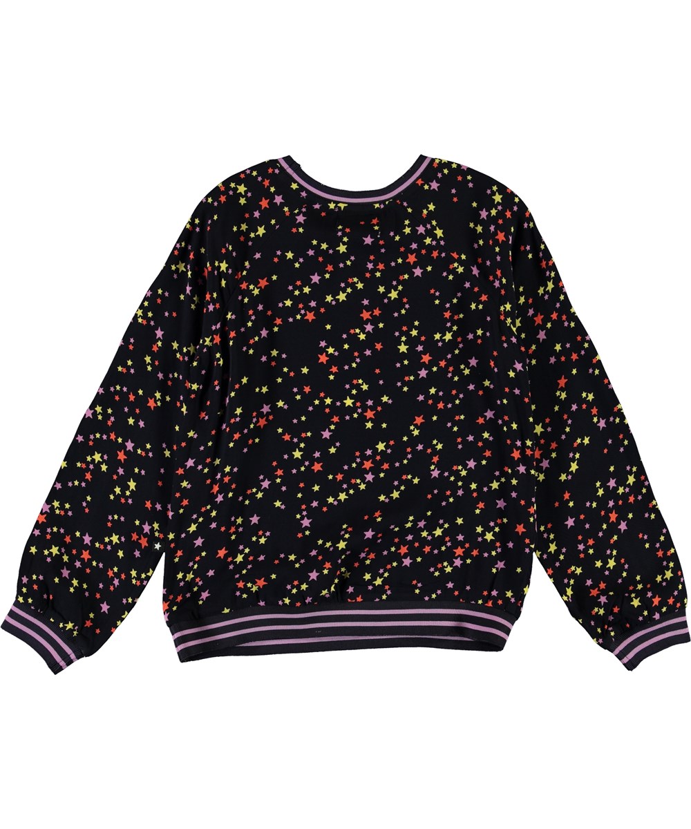 Romana - Starry Sky - Schwarze Bluse mit Sternendruck