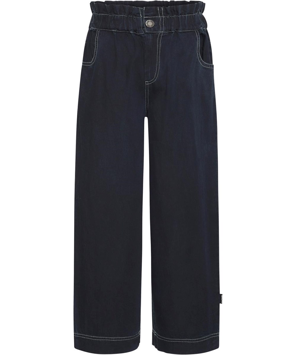 Abbey - Dark Indigo - Öko dunkelblaue Hose mit hoher Taille