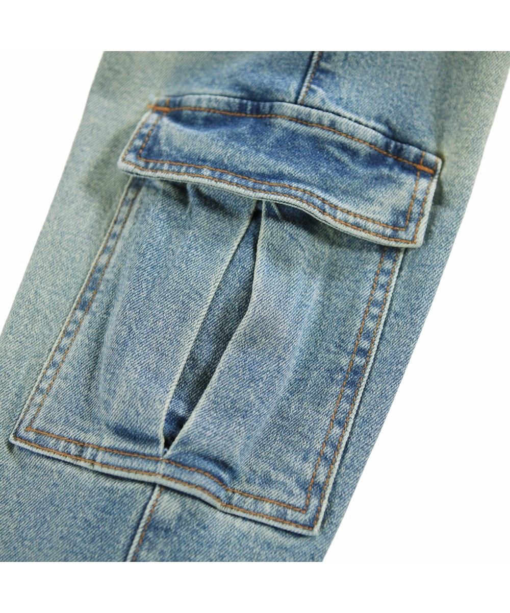 Addy - Vintage Denim - Blaue Jeans aus Öko-Baumwolle für Kinder.