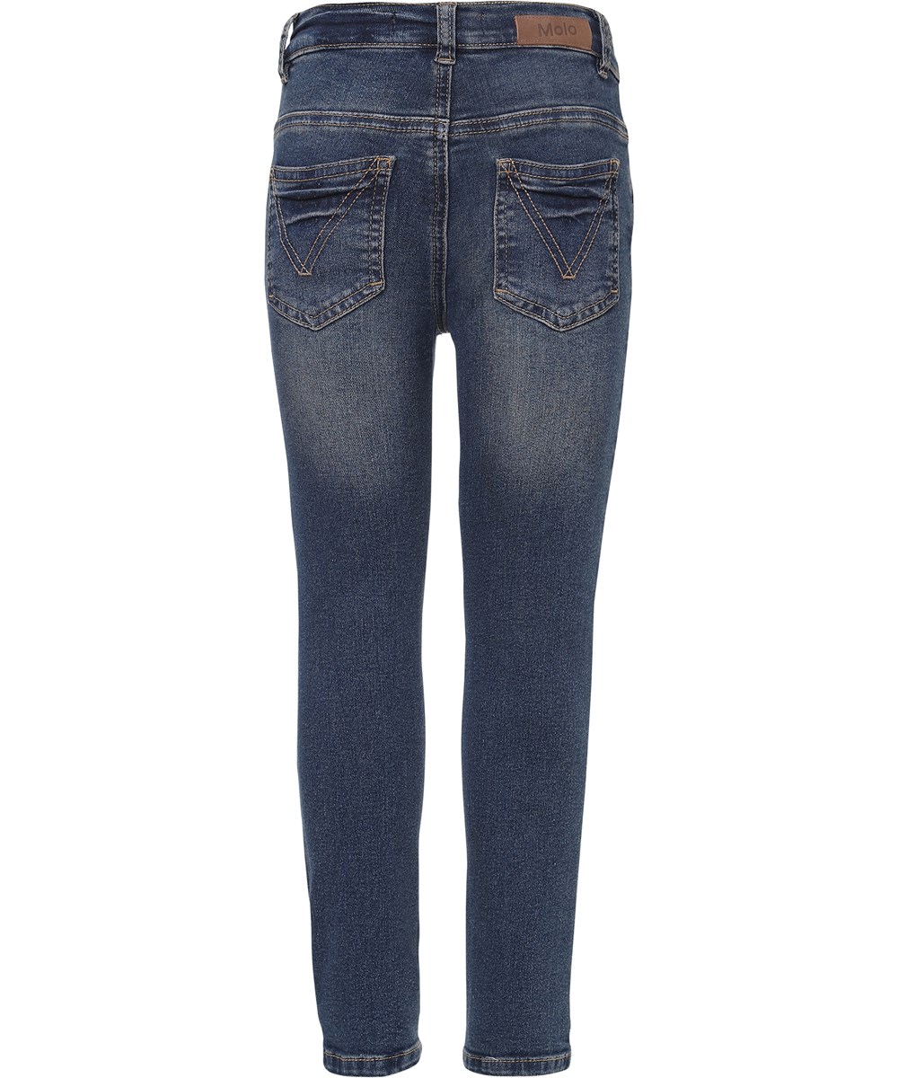 Adele - Grey  Blue Stretch Denim - 