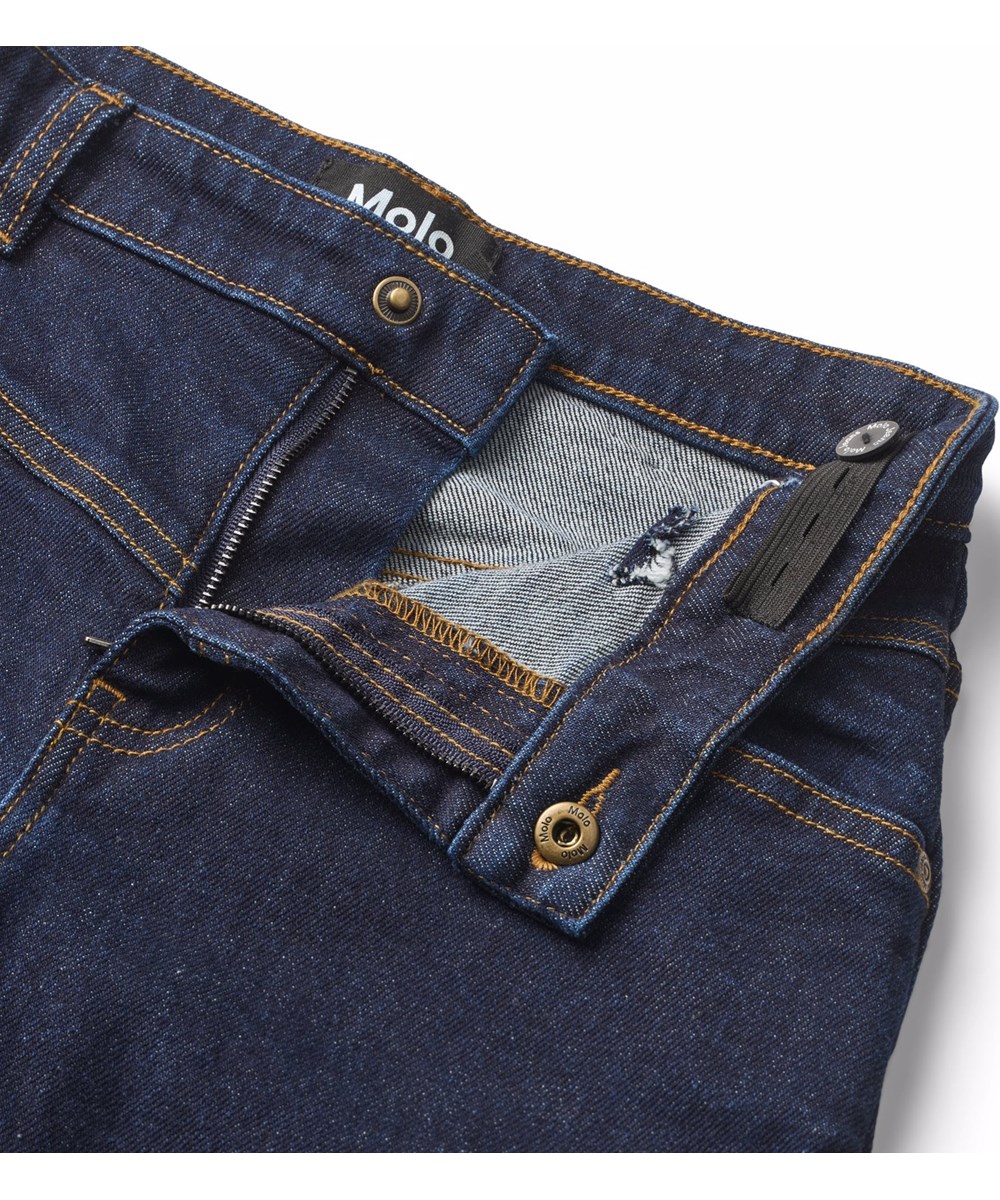 Agustine - Raw Blue - Dunkelblaue Jeans aus Öko-Baumwolle für Kinder.