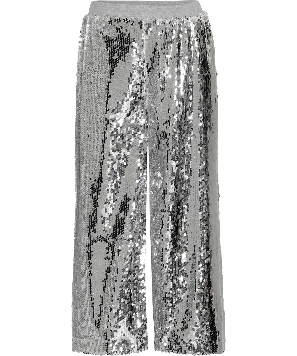 Aliecia - Silver - Silber Pailletten Hosen