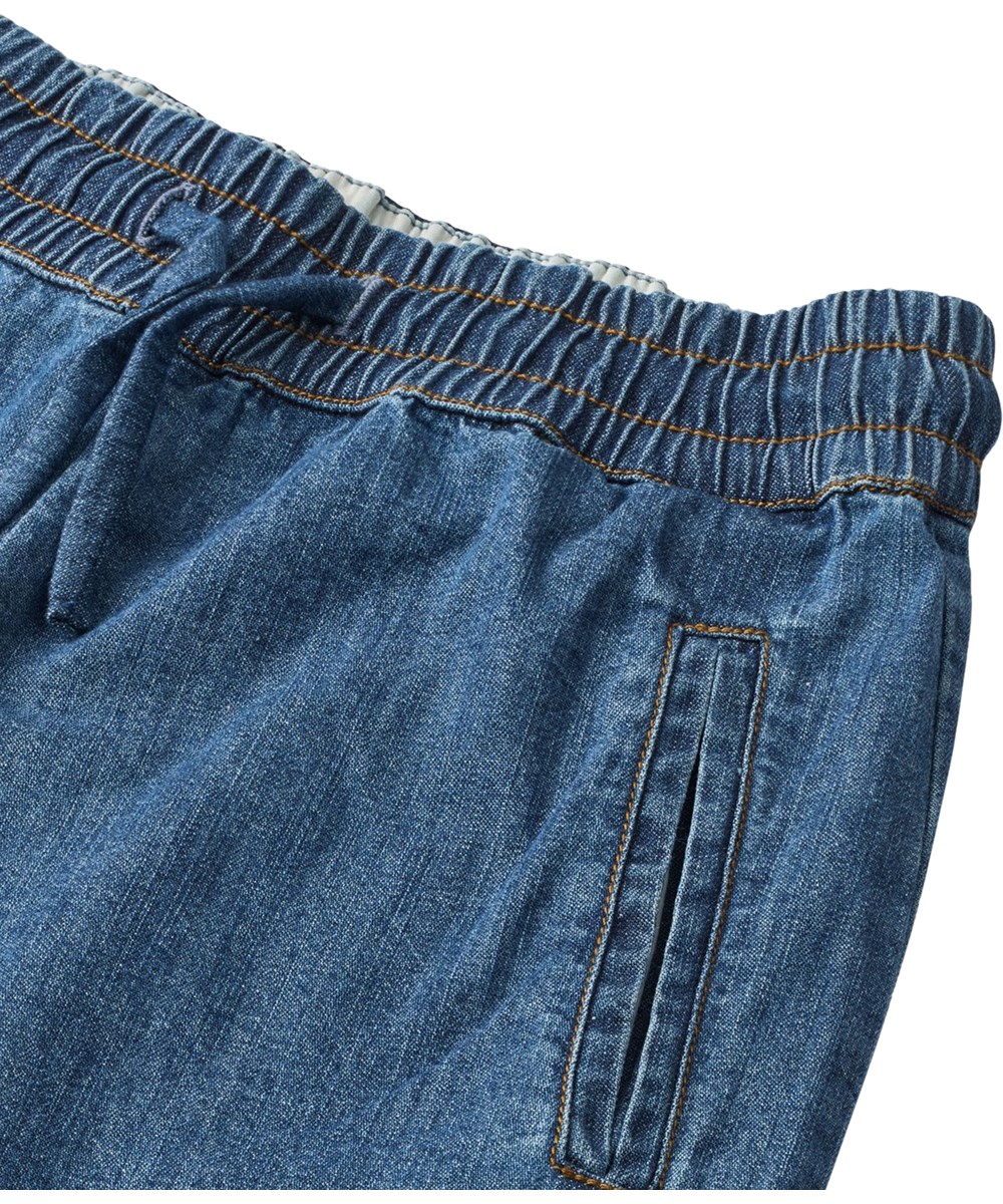 Aliki - Chambrey Blue - Blaue Cargohose für Kinder aus Bio-Baumwolle