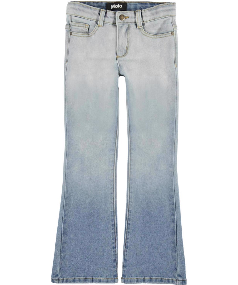 Aliza - Faded Blue Denim - Blaue Denim-Jeans mit Schlag