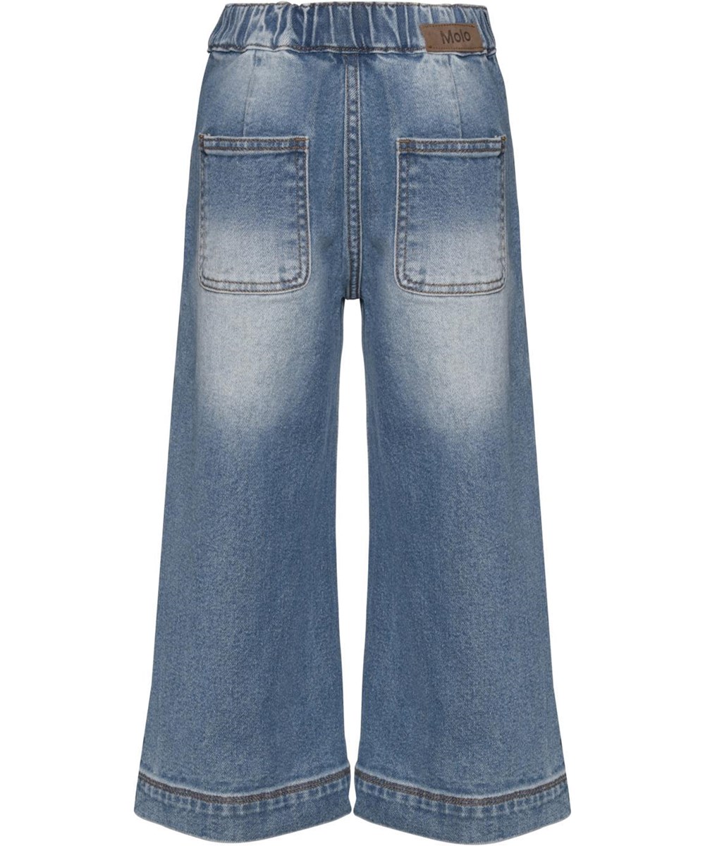 Alyna - Vintage Denim - Helle blaue Denim culotte Hose