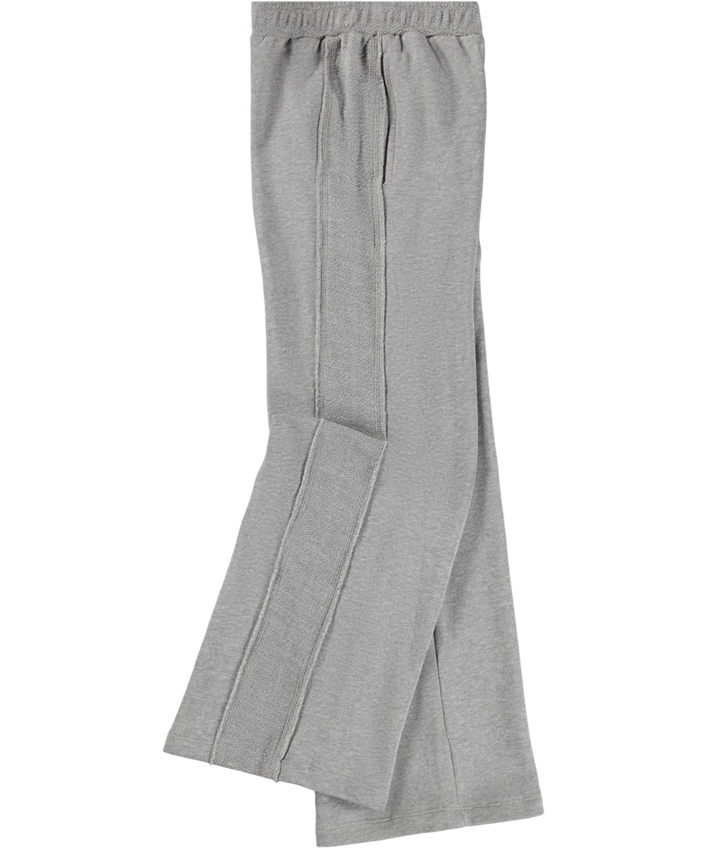 Amlia - Grey Melange - Graue Jogginghose für Kinder aus Öko-Baumwolle.