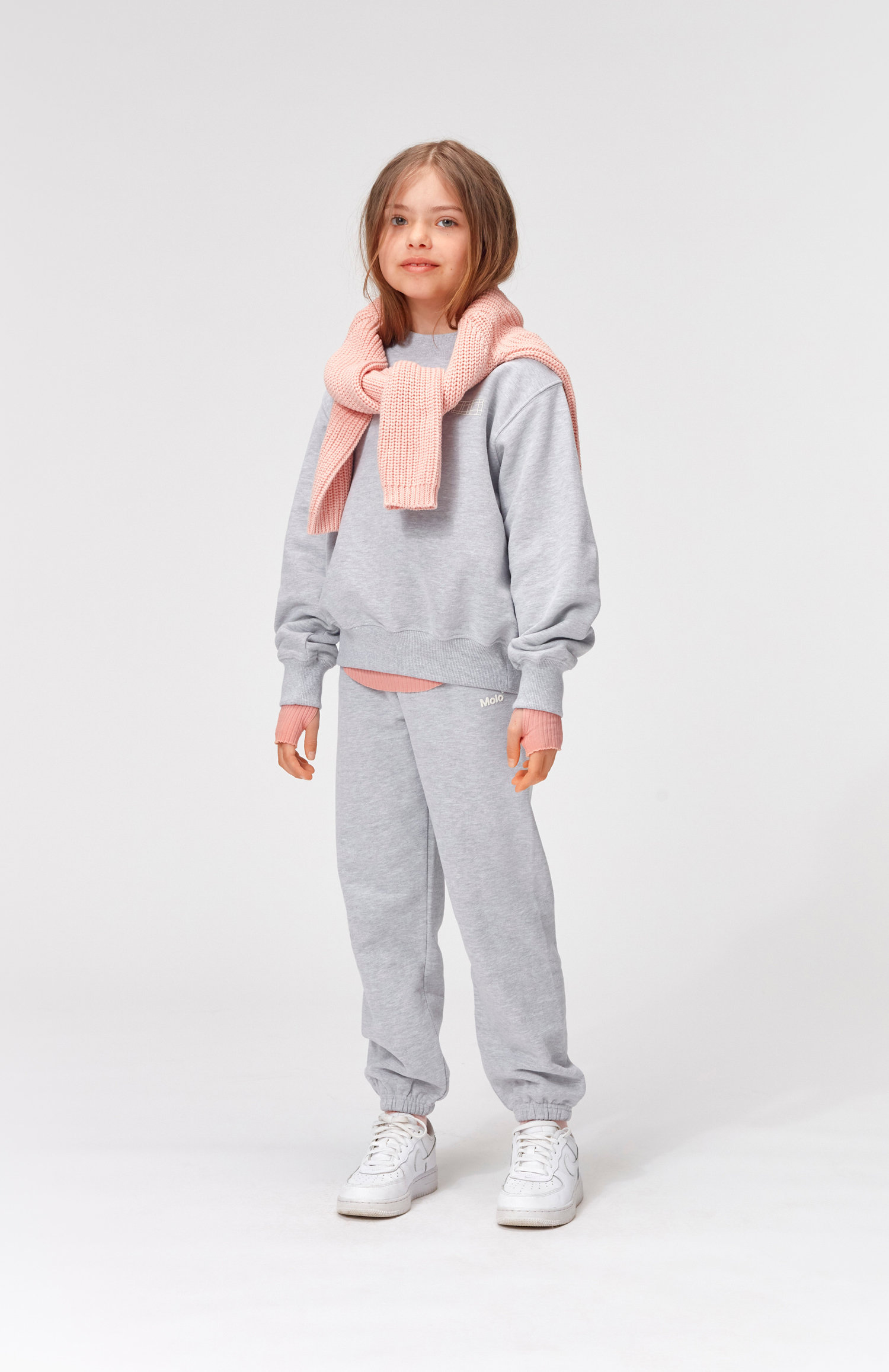 Ammosa - Light Grey Melange - Öko graue Jogginghose - Molo