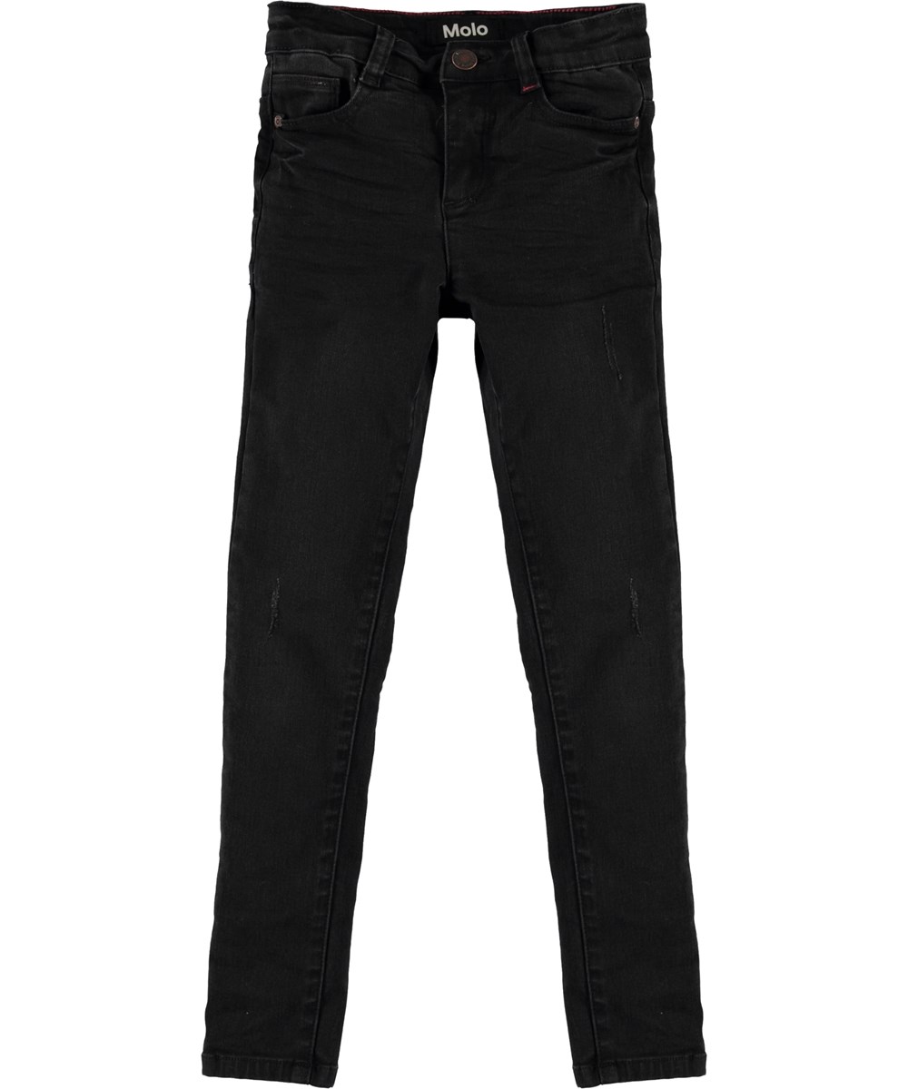 Angelica - Washed Black - Schwarze slim Jeans