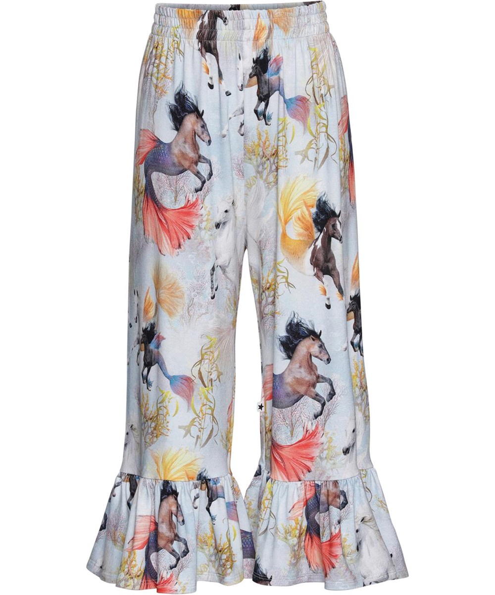 Anis - Horses Of The Sea - Öko hellblaue Culotte-Hose