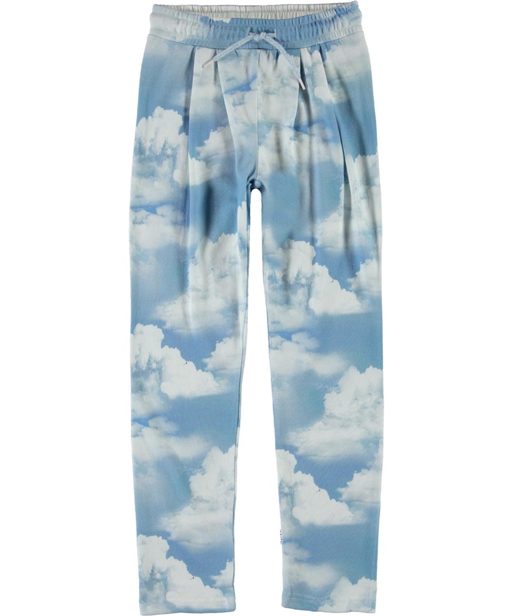 Aurora - Clouds - Öko hellblaue Jogginghose mit Wolken