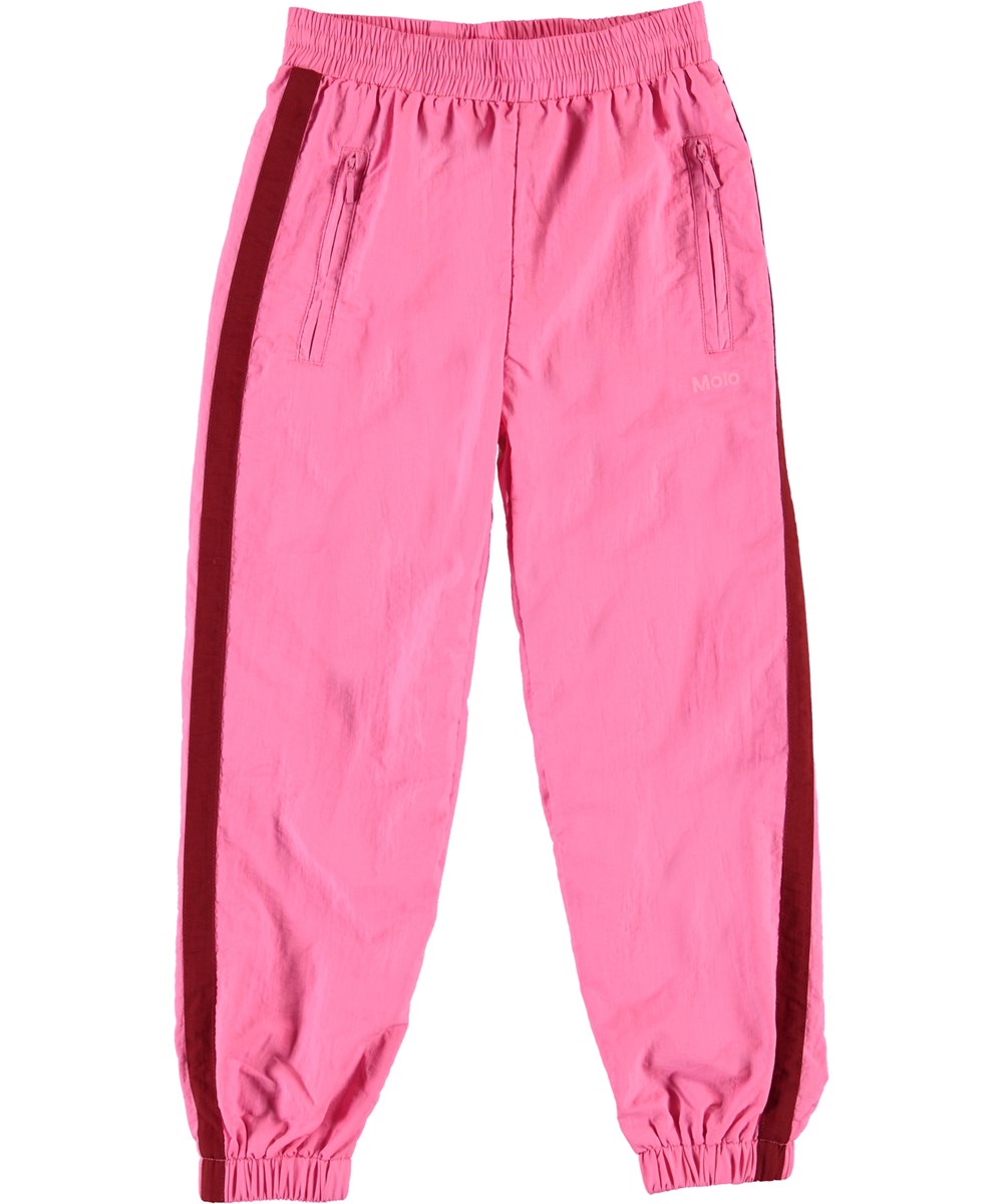 Avery - Pink Lemonade - Pinke Trackpants mit rotem Streifen