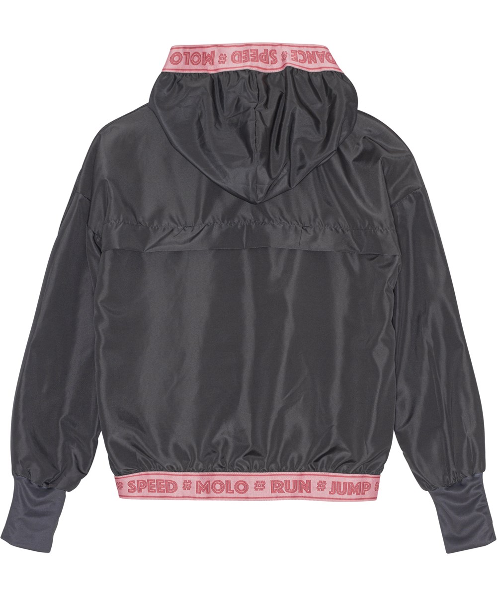 Ophelia - Flower Dance - Schwarze Sportjacke mit Blumenprint