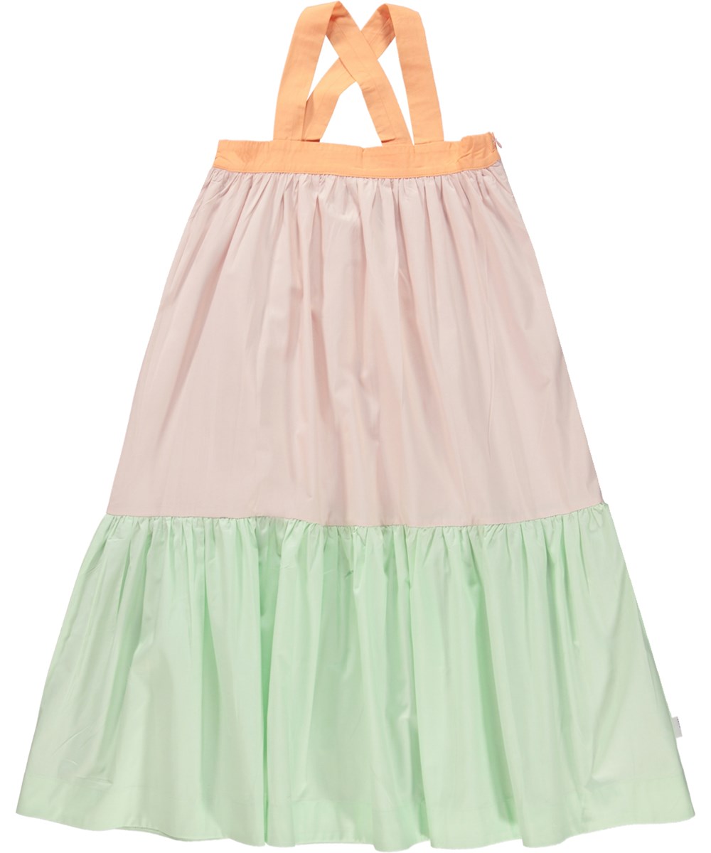 Calipsa - Pale Pear - Langes Kleid mit Trägern, die sich im Rücken kreuzen