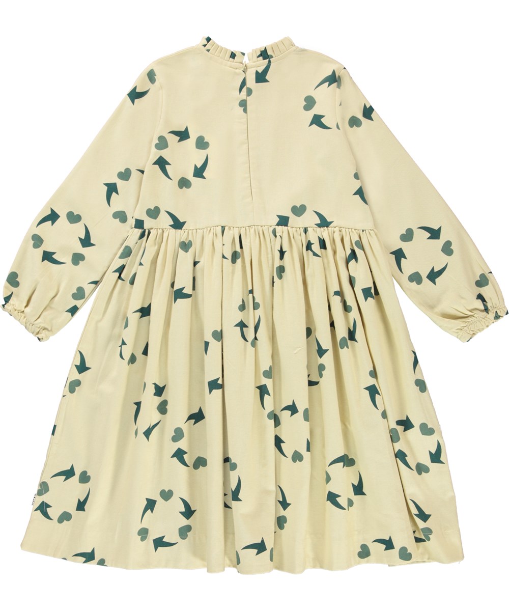 Cami - Green Future - Öko gelbes Kleid mit grünen Herzen