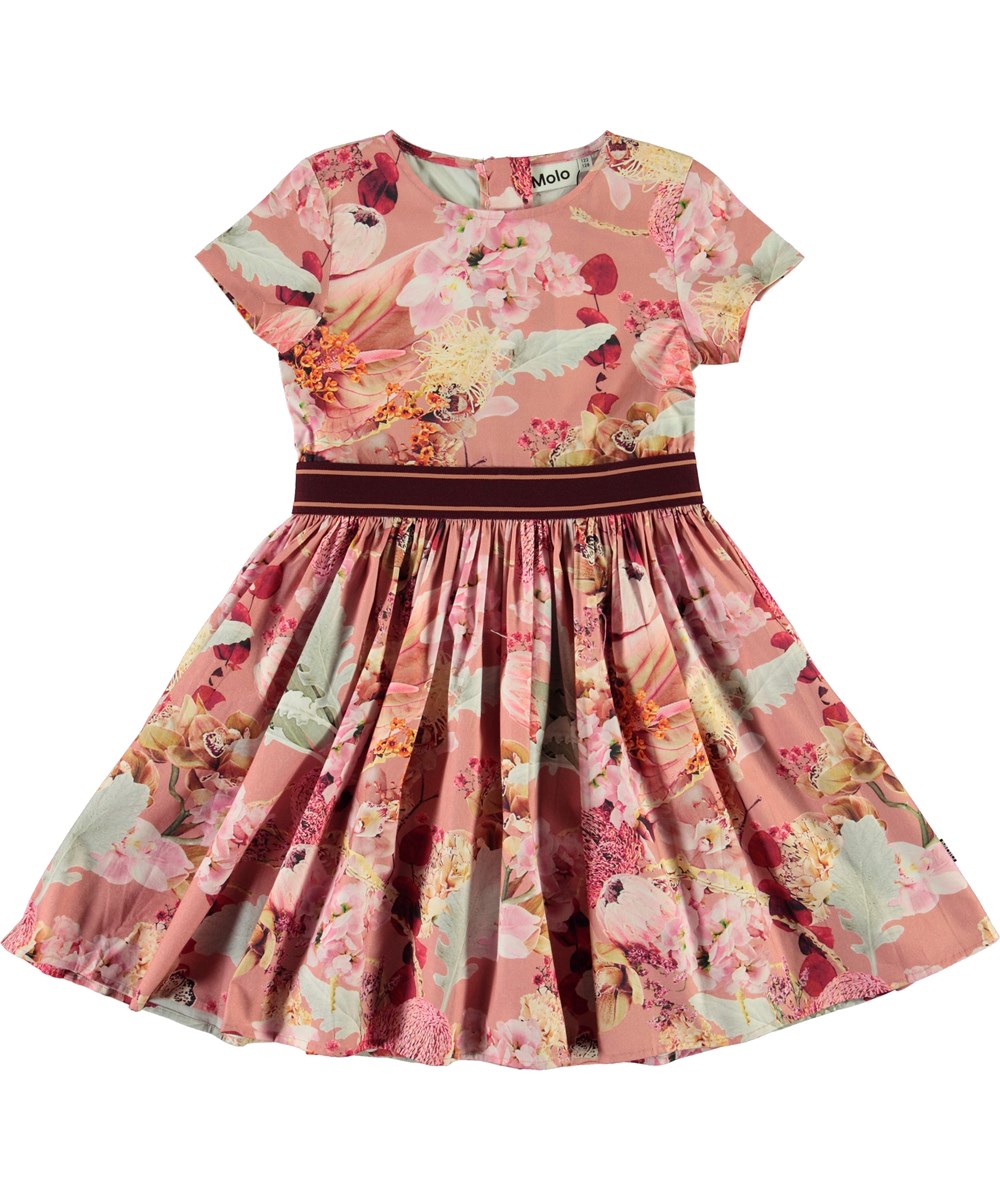 Candy - Winter Bouquet Rose - Öko-Kleid mit Blumen-Druck