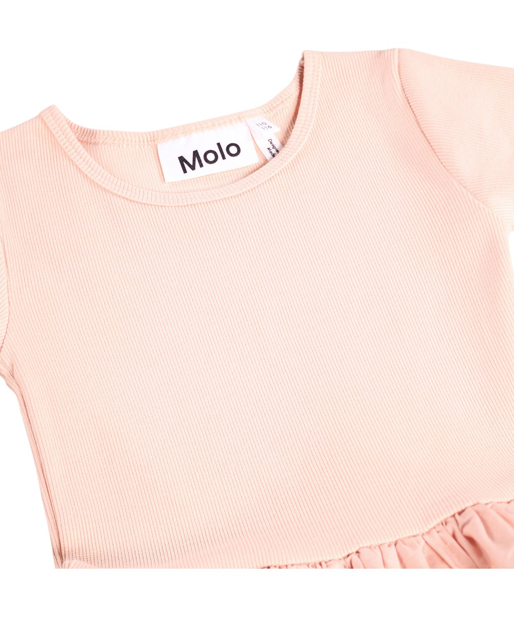 Casie - Photobooth - Rosa Kleid für Kinder aus weicher, biologischer Baumwolle mit langen Ärmeln