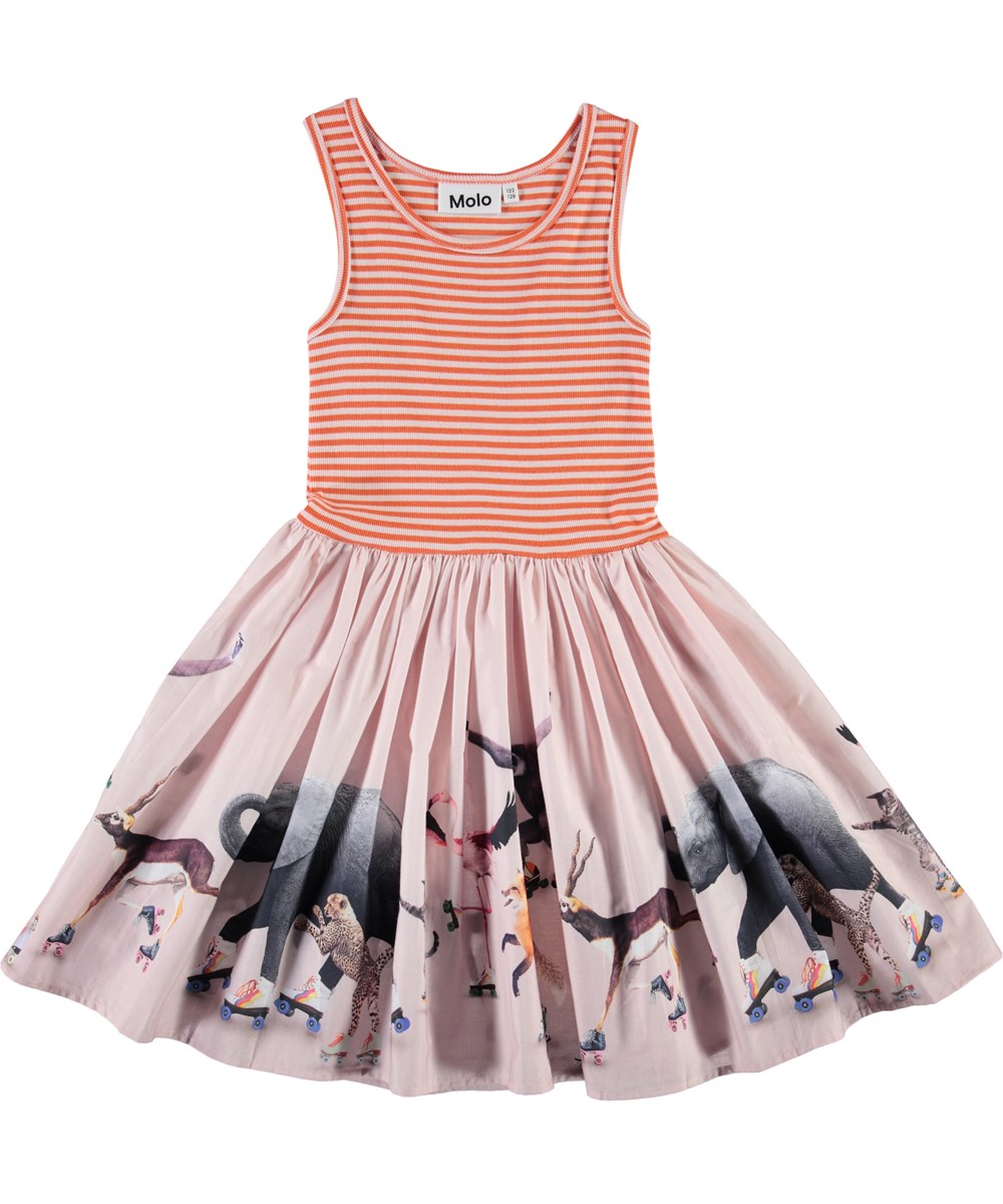 Cassandra - Roller Skating - Kleid mit Print von Tieren und Rollschuhen