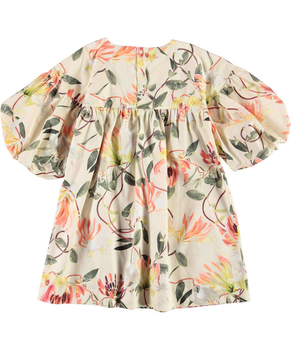 Catherine - Honeysuckle - Öko-Kleid mit Blumen und Ballonärmeln