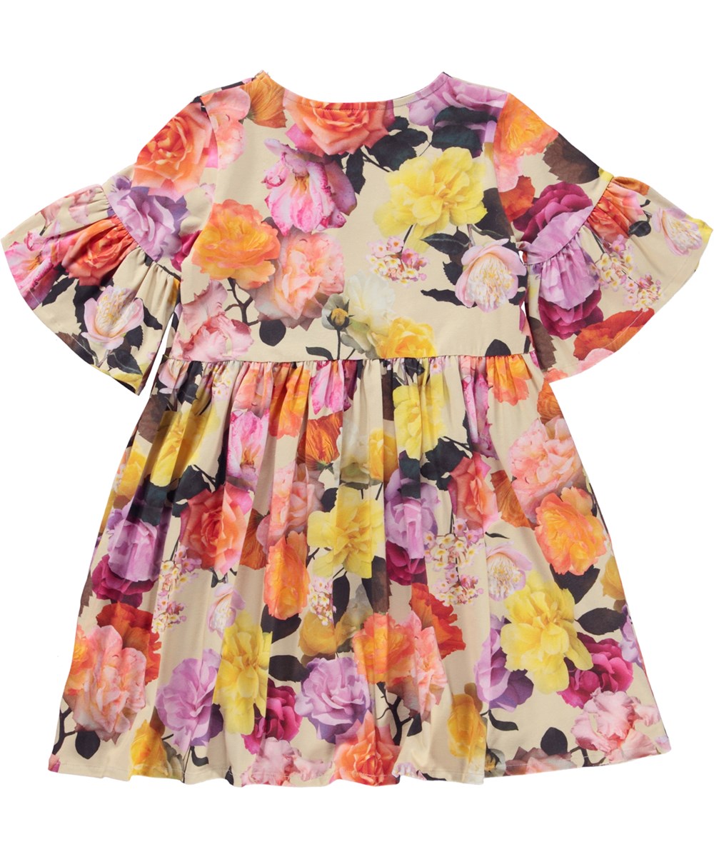 Chasity - Rose Garden - Mehrfarbiges Öko-Kleid mit Allover-Rosendruck