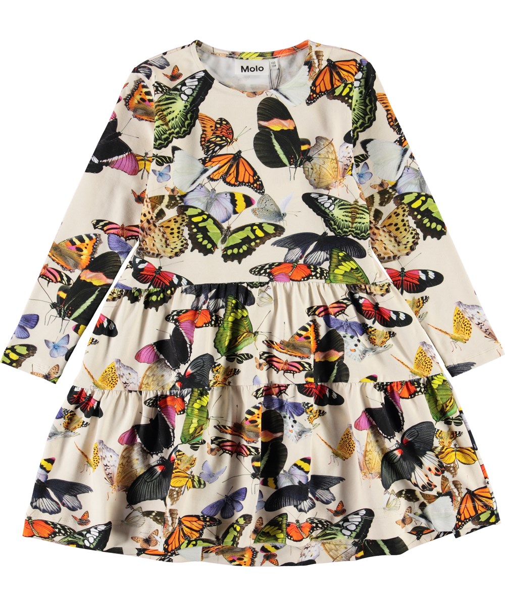 Chia - Papillon - Ökologisches Kleid mit Schmetterlingen