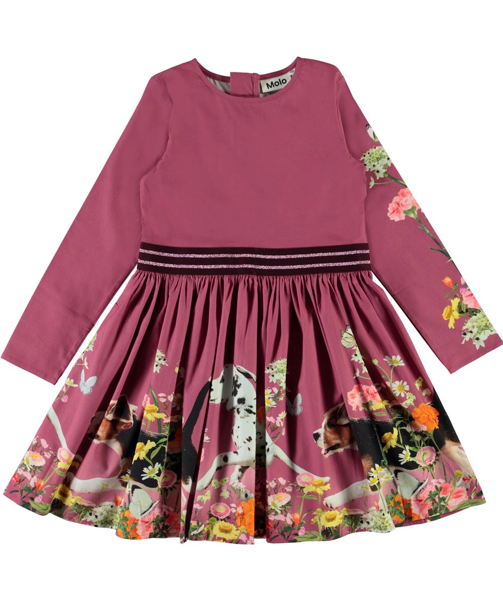 Christin - Run Wild - Öko Kleid mit Hunden und Blumen