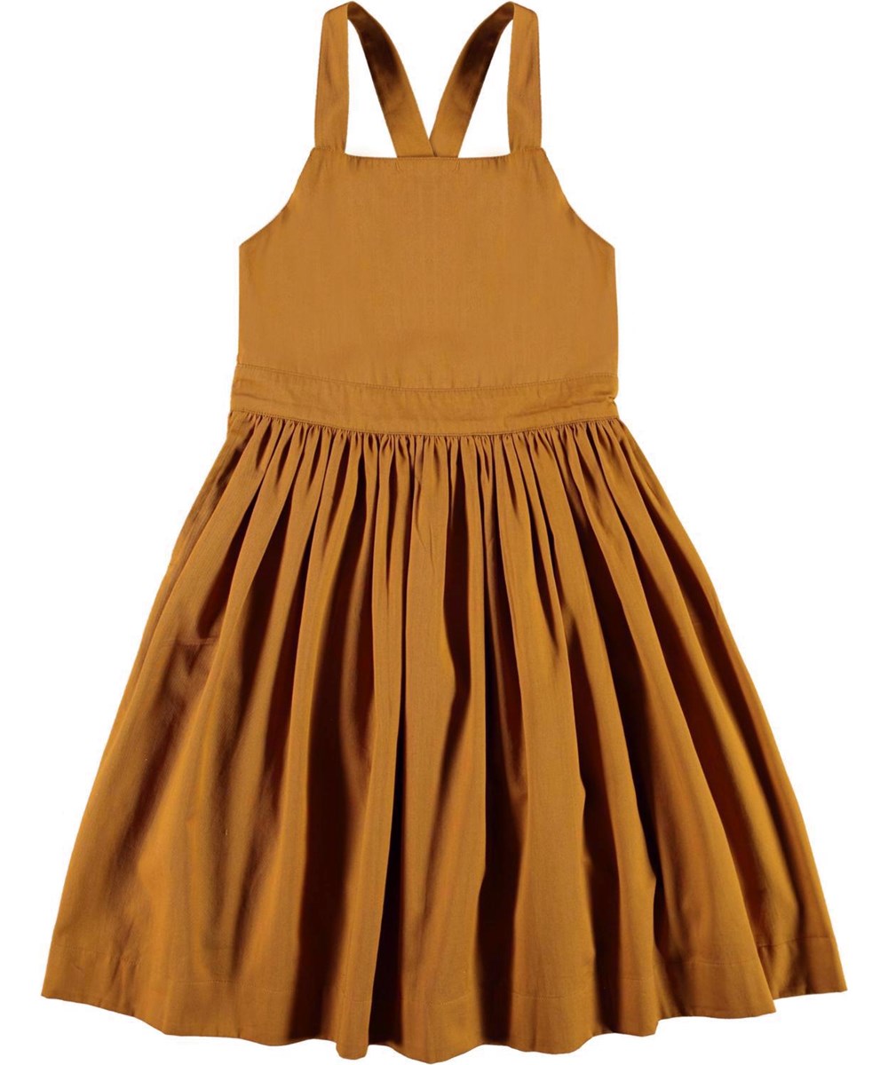 Ciana - Almond - Braunes Spencerkleid mit Trägern