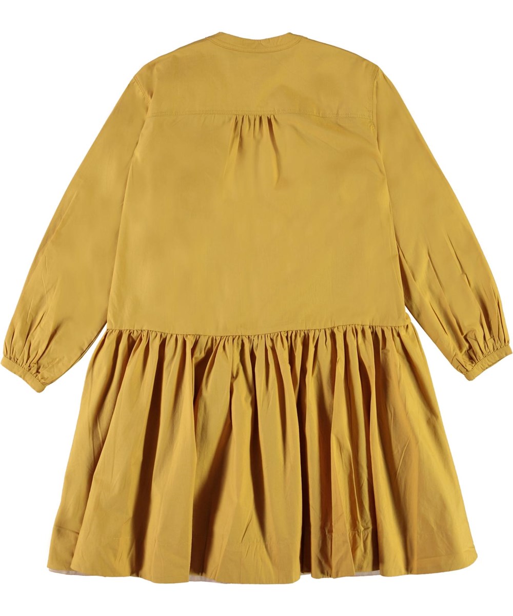 Cinzia - Honey - Öko gelbes Popeline-Kleid