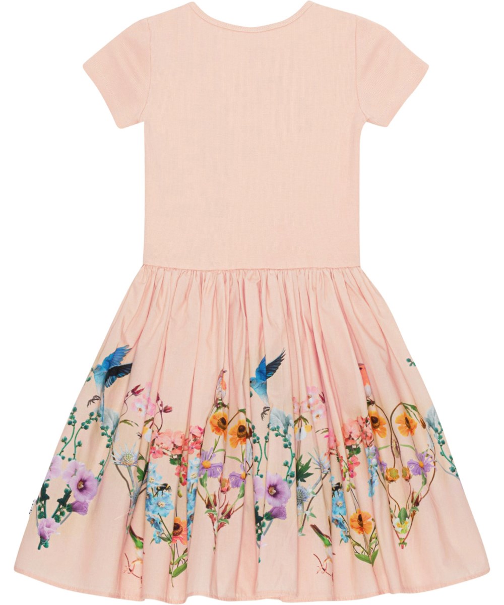 Cissa - Building Love - Puderfarbenes Kleid aus Öko-Baumwolle mit Blumenprint