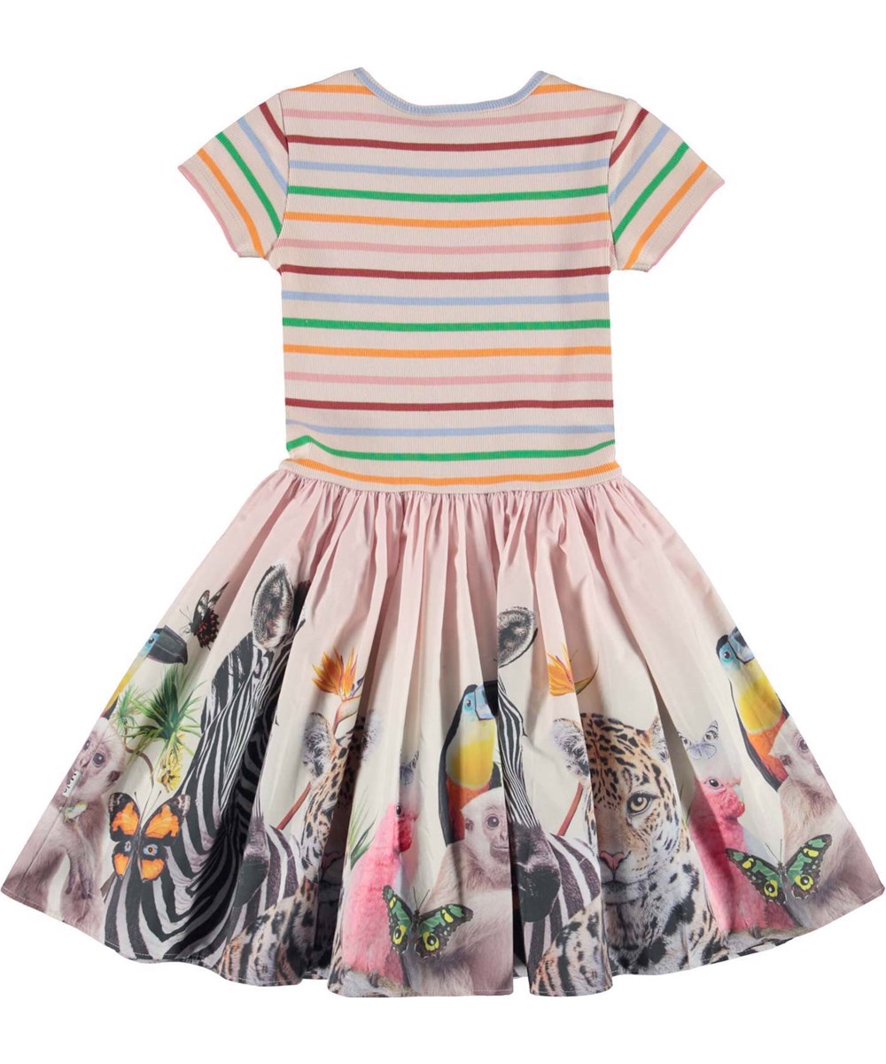 Cissa - Jungle Friends - Öko-Streifenkleid mit Tieredruck