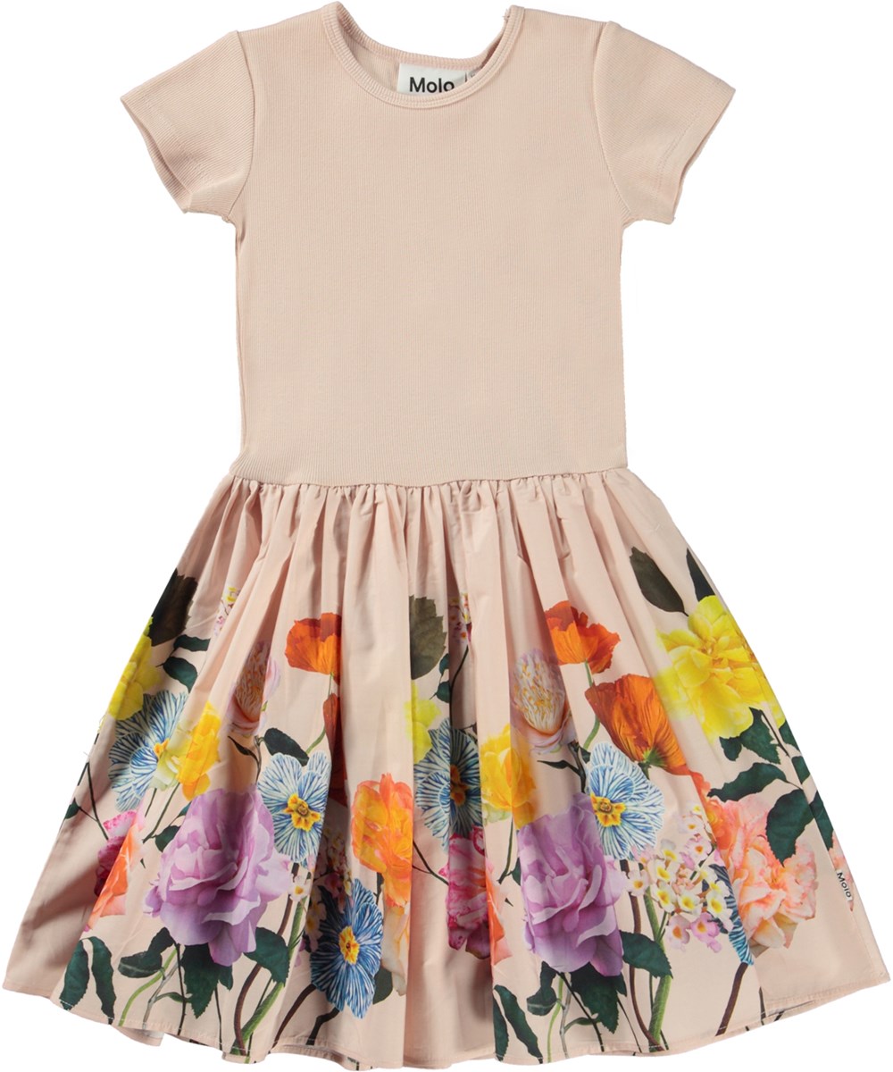 Cissa - Scent Of Roses - Öko-Kleid in zartem Rosa mit Popeline-Rock und Blumendruck