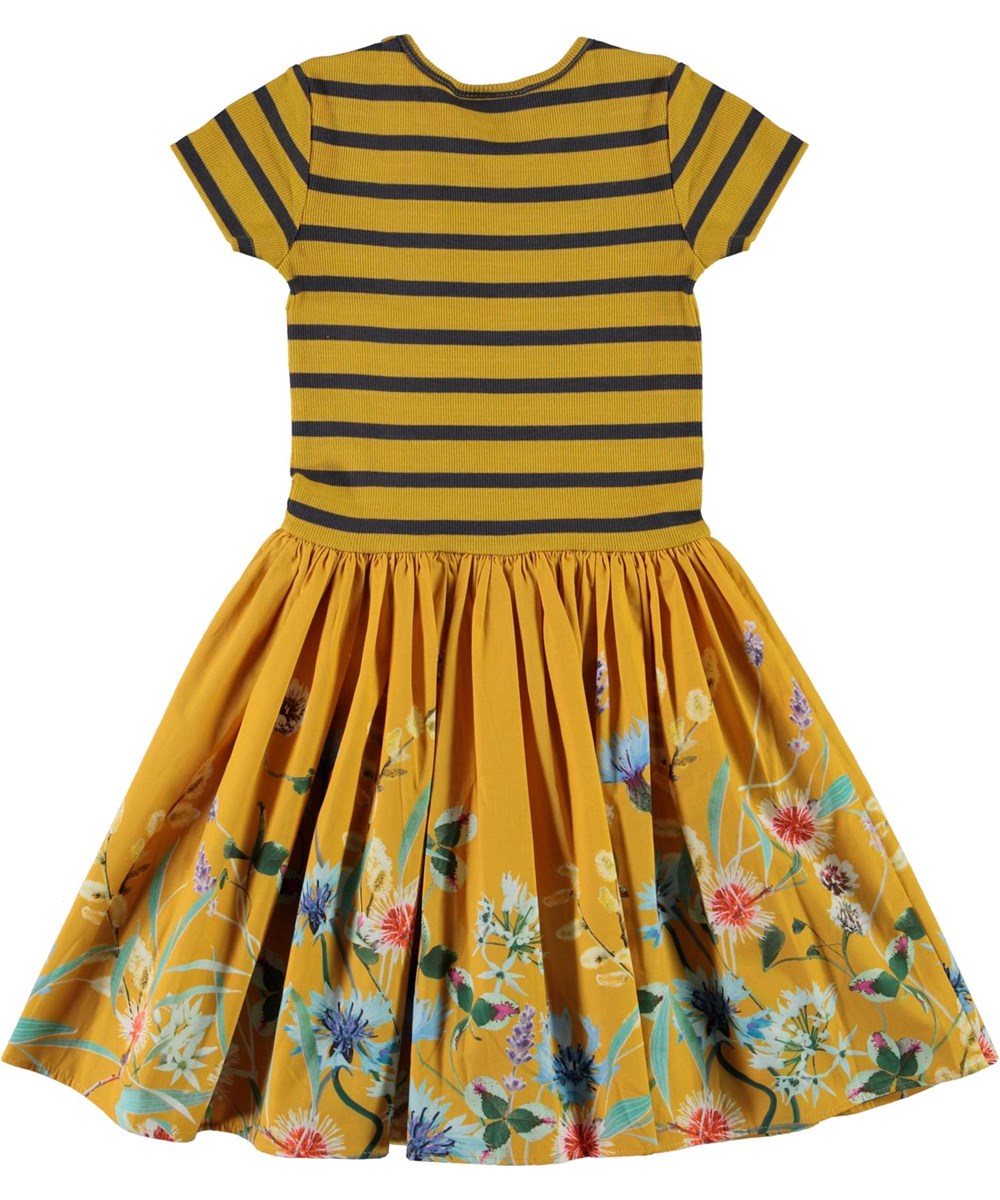 Cissa - Wildflower Love - Öko gelbes Kleid mit Blumendruck