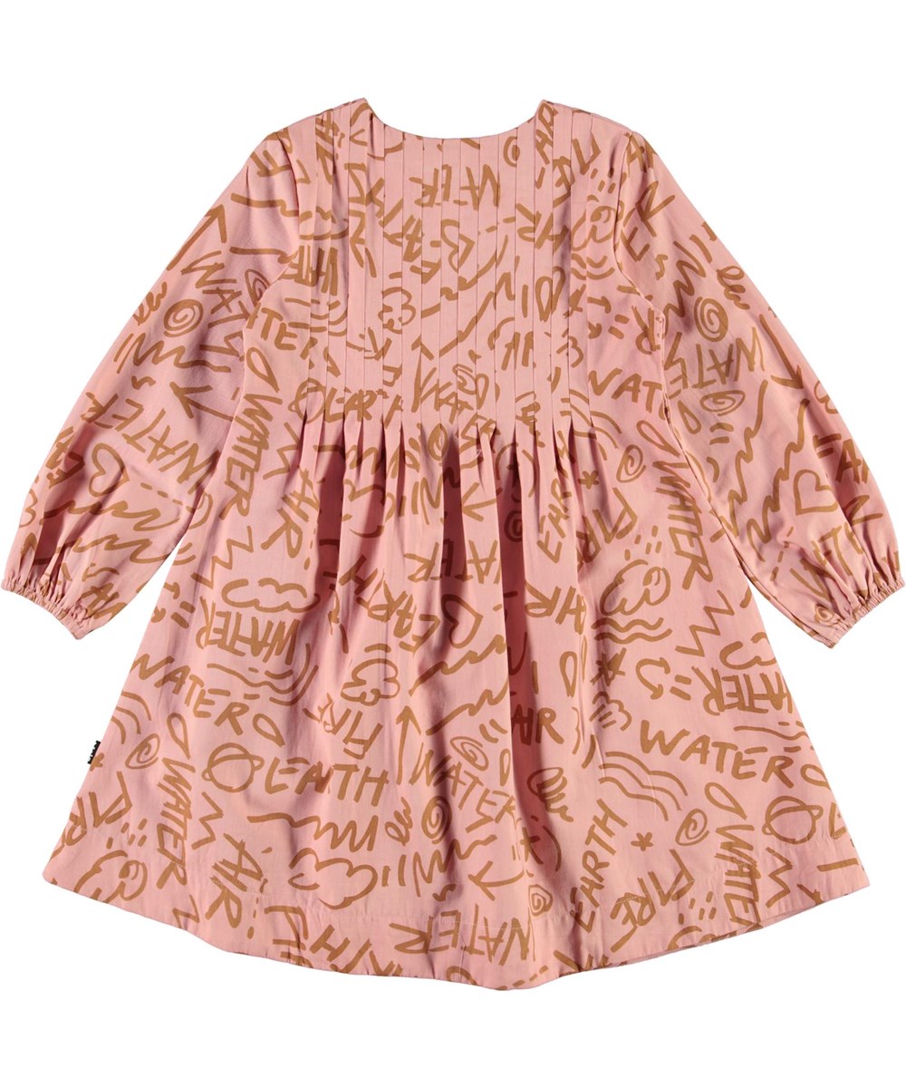 Claribel - Rose Elements - Rosa Hemdkleid mit braunen Symbolen