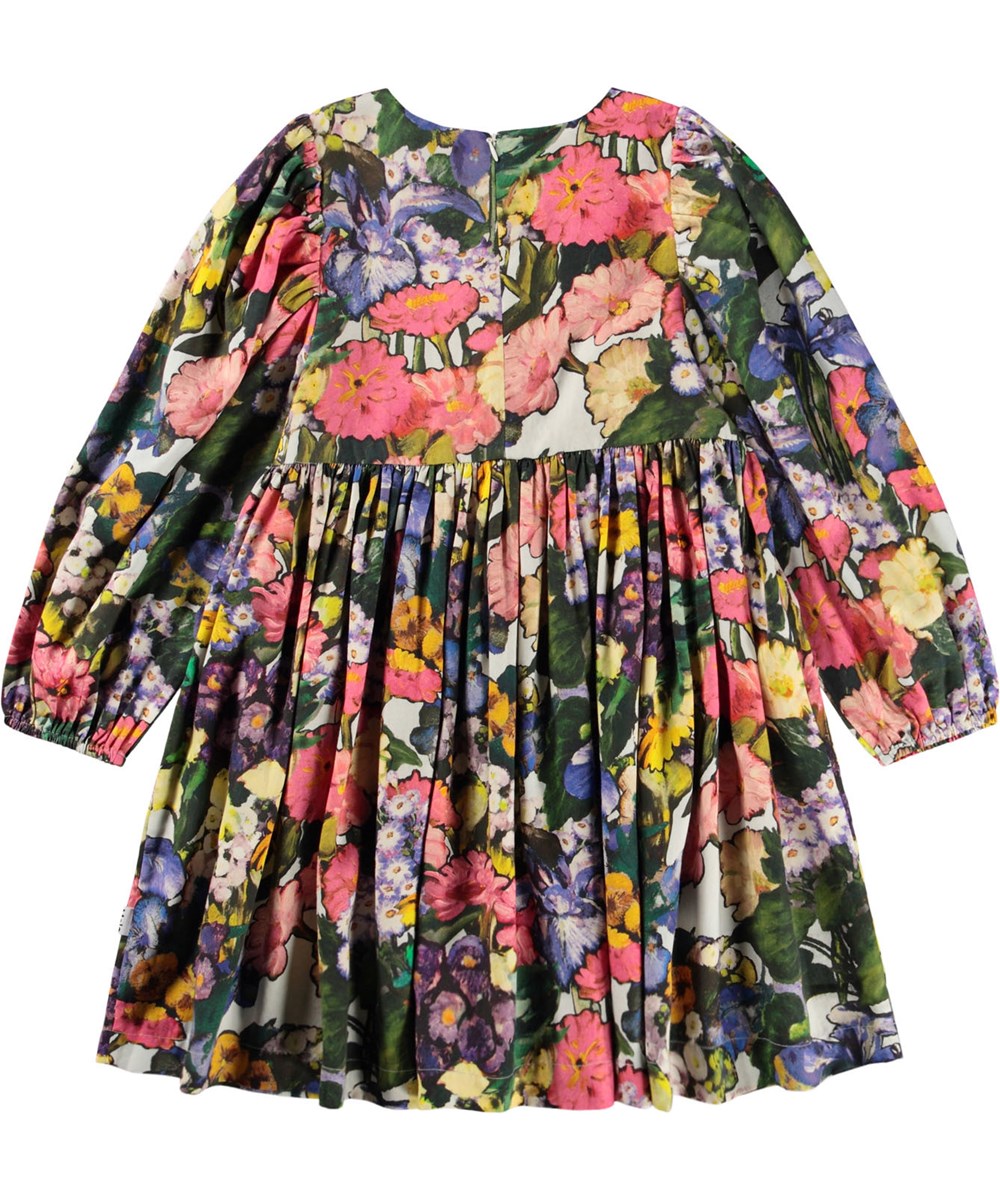 Cocos - Floral Impression - Kurzes Kleid aus Öko-Baumwollpopeline mit Blumenmuster.