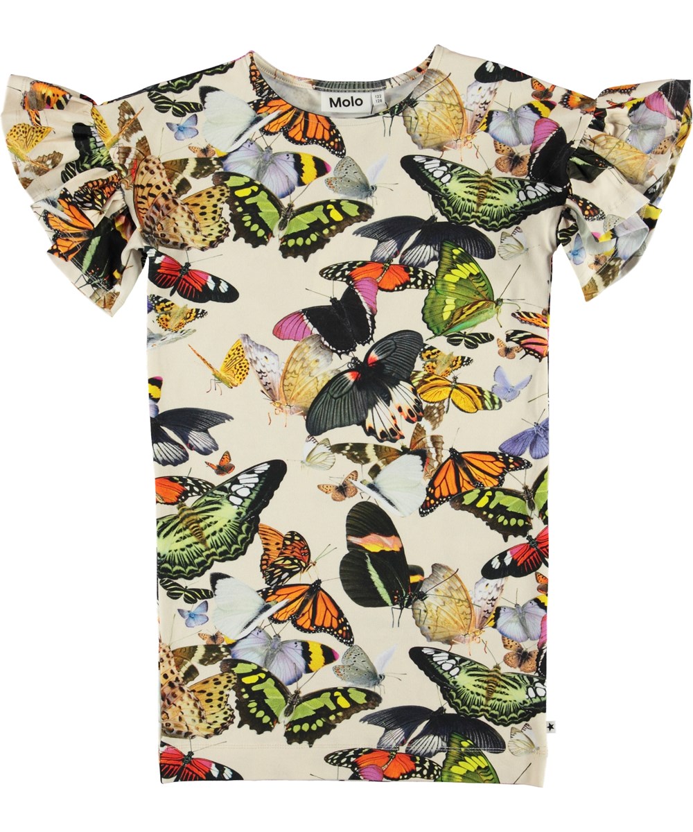 Coralie - Papillon - Ökologisches Kleid mit Schmetterlingen