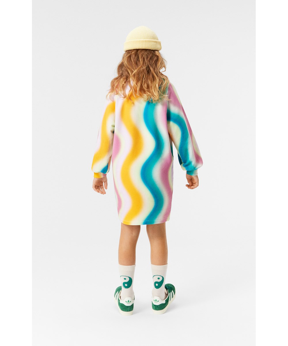 Corvina - Spray Waves - Mehrfarbigen Jerseykleid mit Ein Graffiti-Drucks