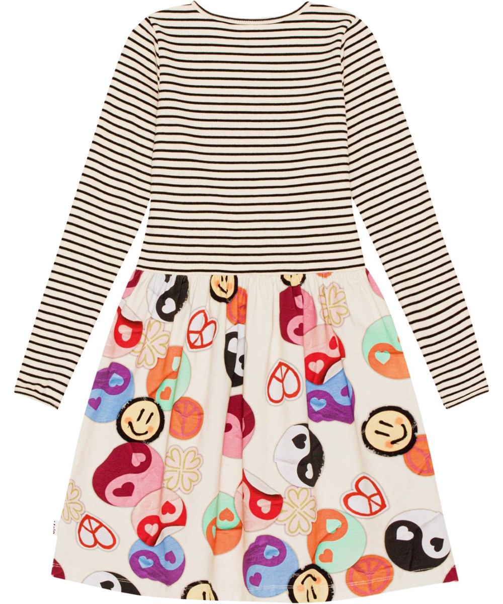 Credence - Yin Yang - Langärmliges Kleid mit abgerundetem Rock aus Öko-Baumwolle