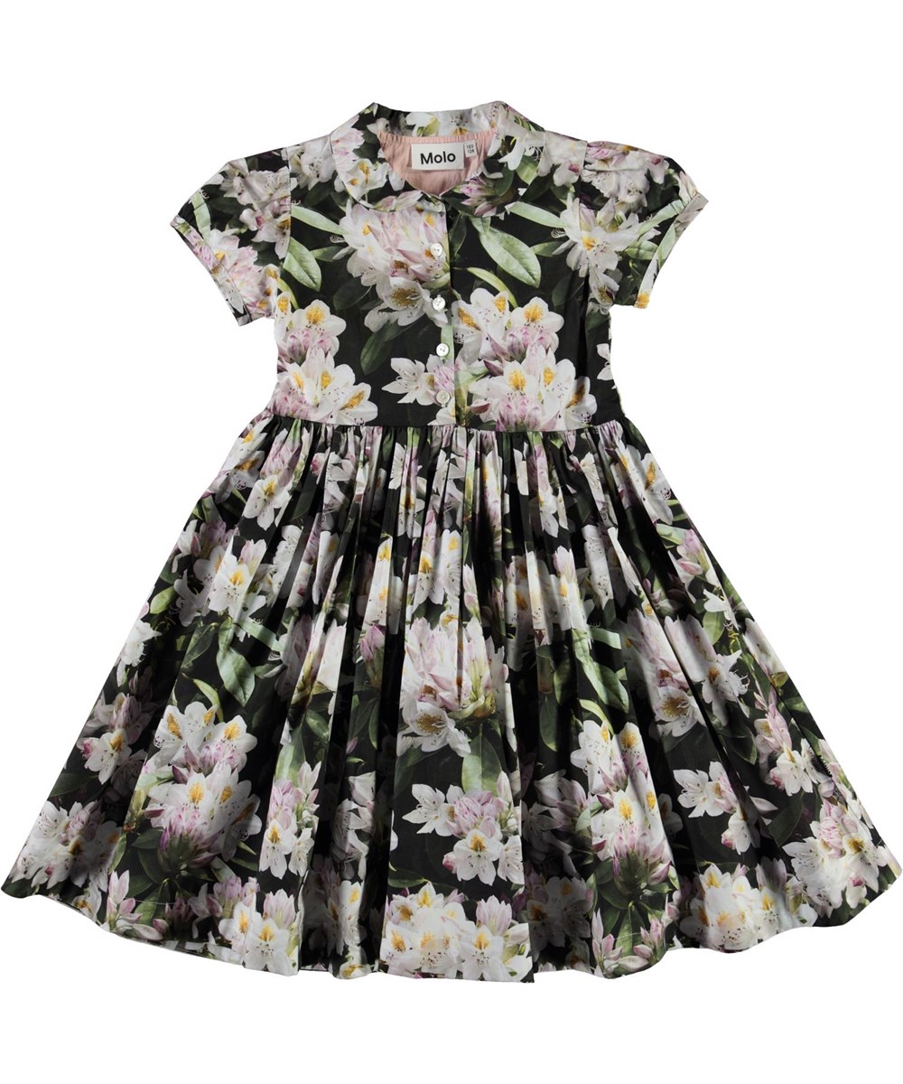 Cybil - Pretty Puppy AOP - Öko Blumen-Hemdkleid