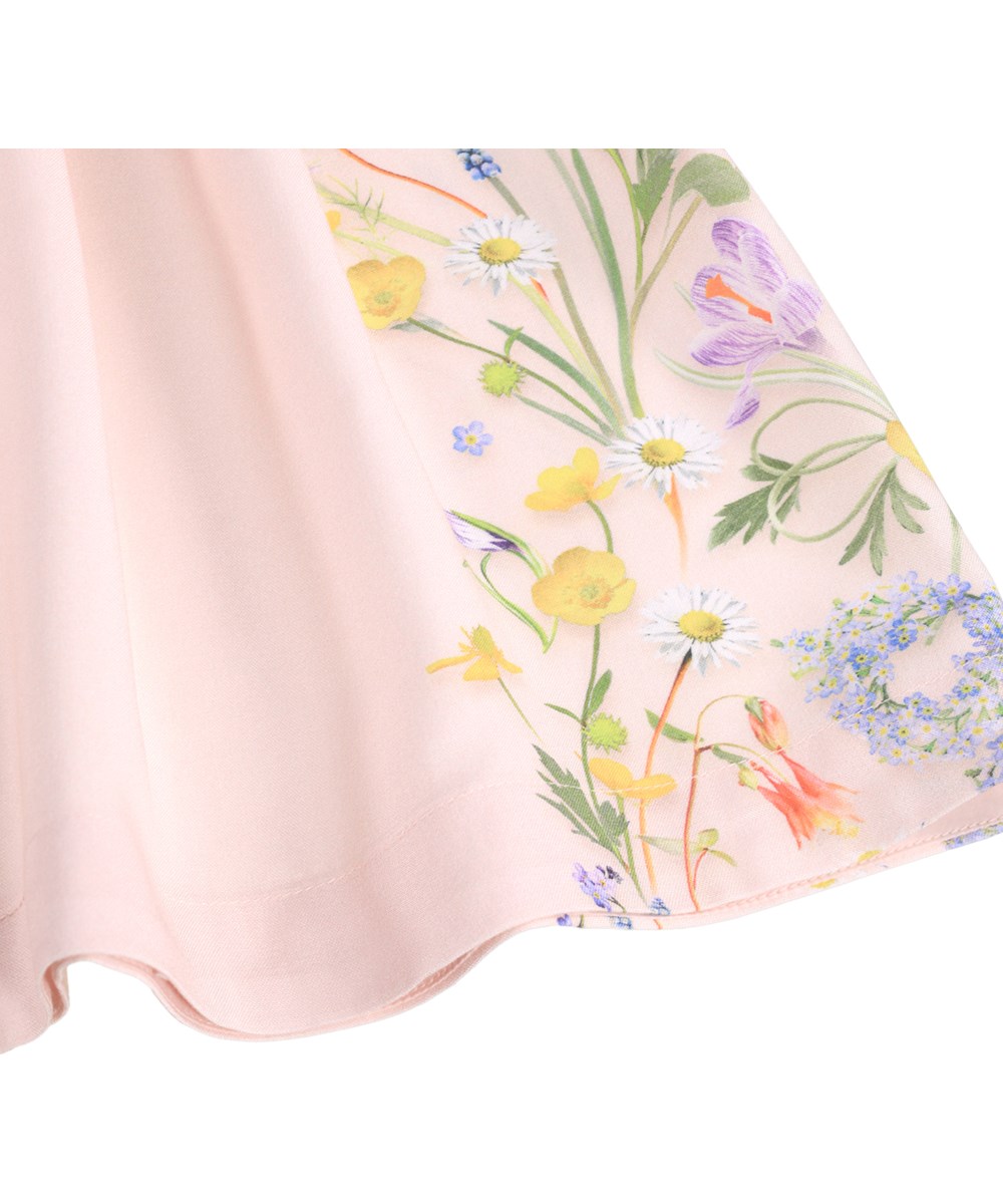 Cypress - Vertical Flora - Rosa Kinderkleid aus Viskose mit Blumenmuster