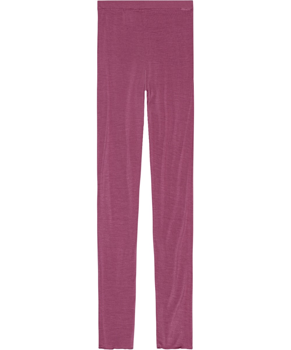 Nadine - Dark Rose - Eng anliegende Leggings aus Merinowolle mit elastischem Bund.