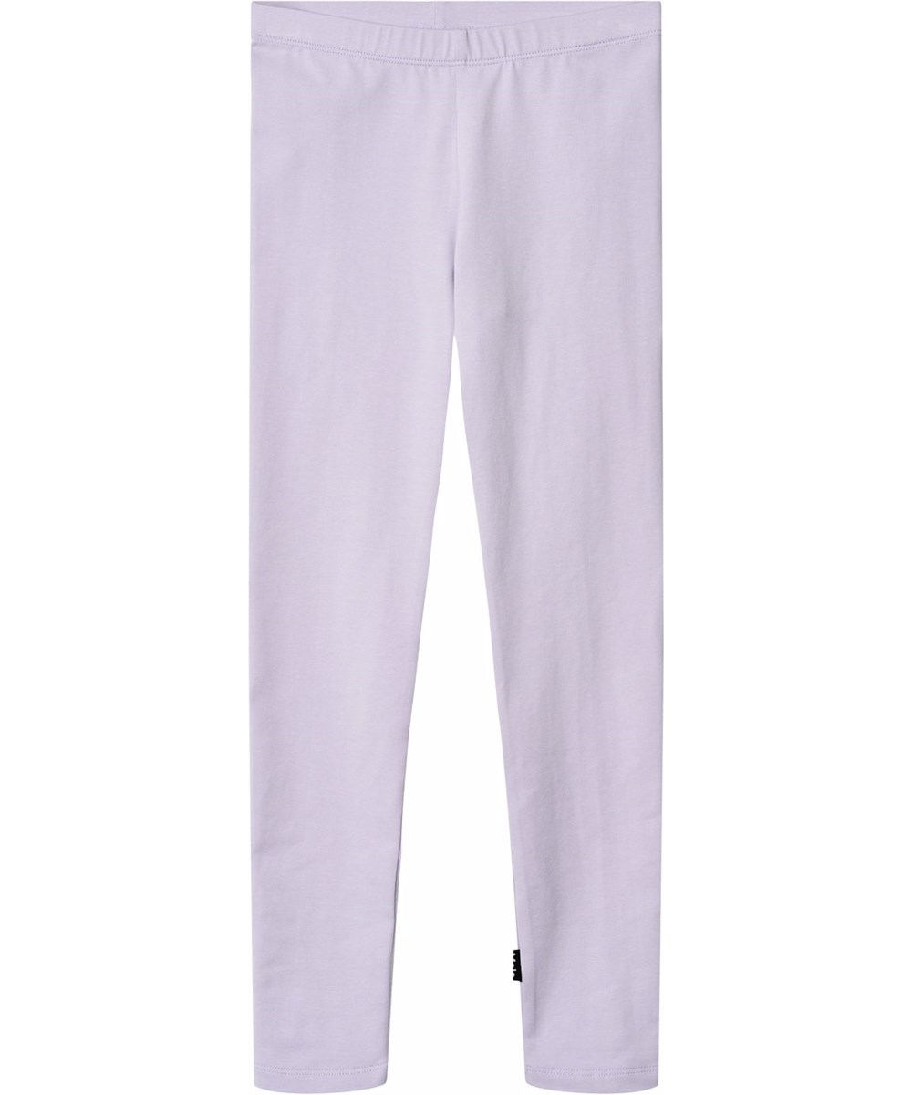 Nica Warm - Thistle - Hellviolette Leggings für Kinder aus dickem Öko-Baumwolle.