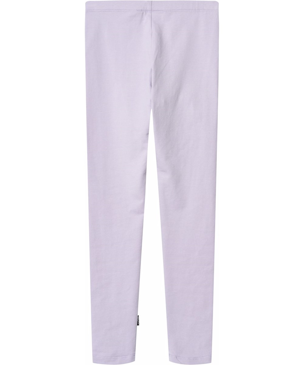 Nica Warm - Thistle - Hellviolette Leggings für Kinder aus dickem Öko-Baumwolle.