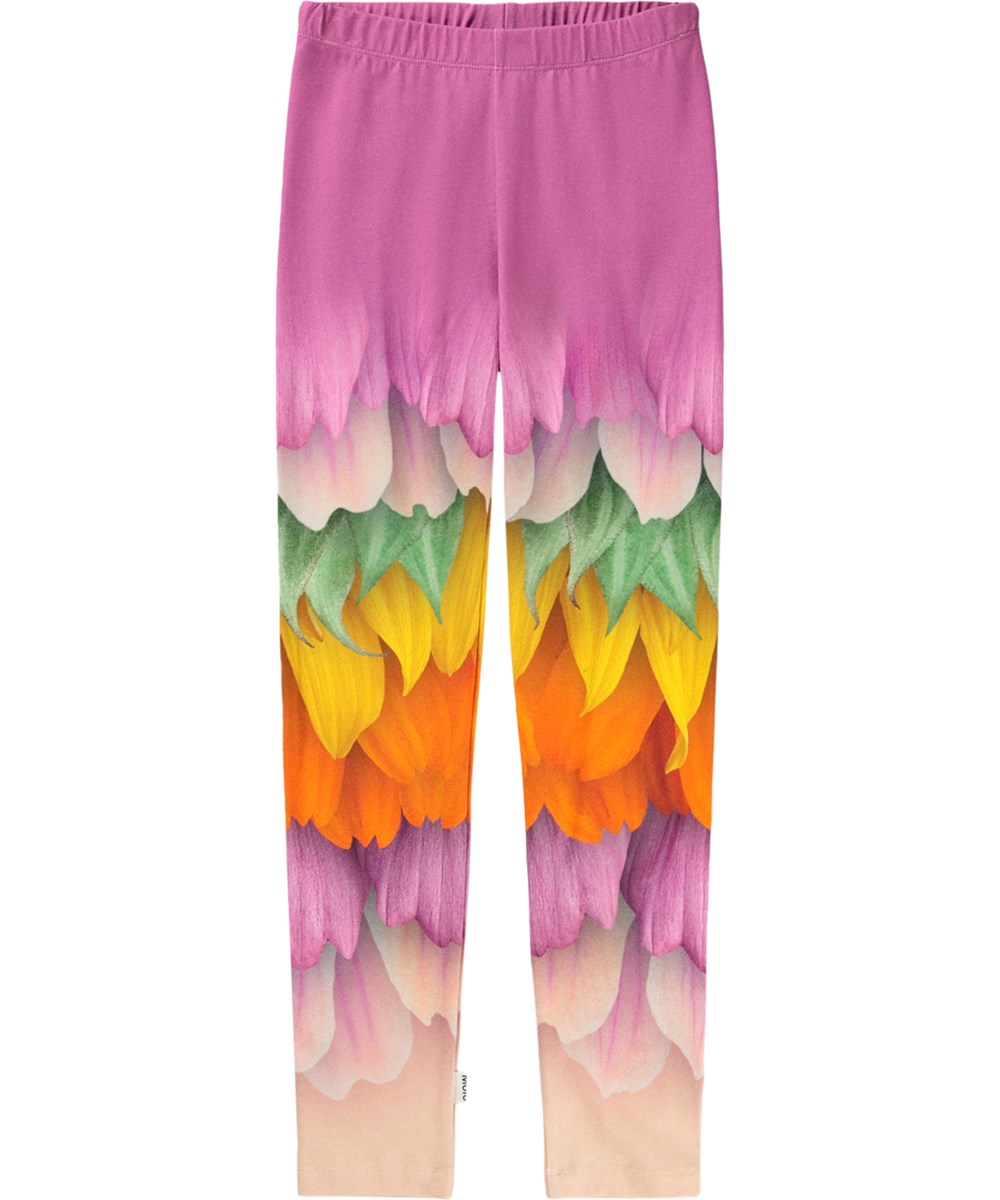 Niki - Soft Petals - Mehrfarbige Leggings für Kinder aus Bio-Baumwolle