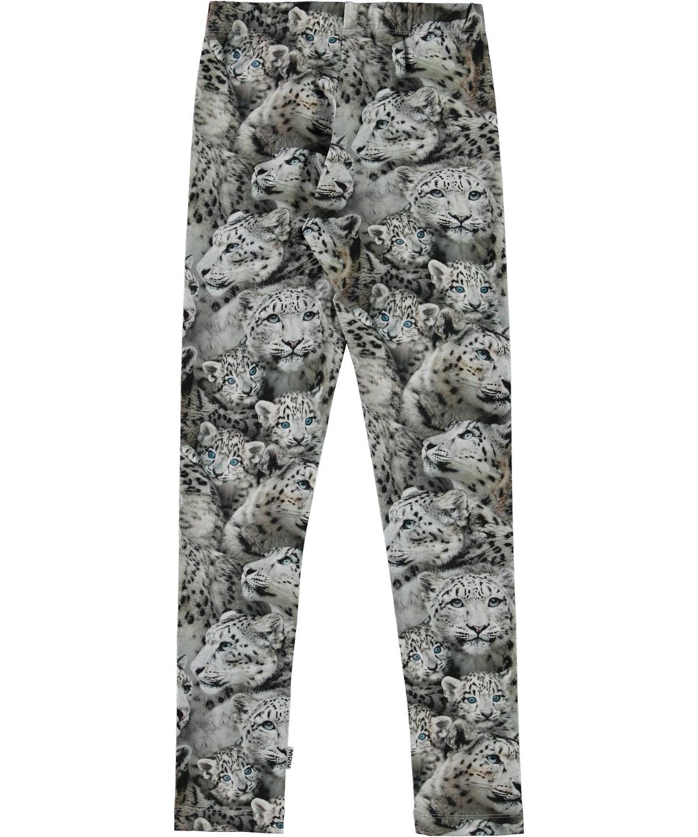 Niki - Winter Leopards - Öko-Leggings mit Druck von Schneeleoparden