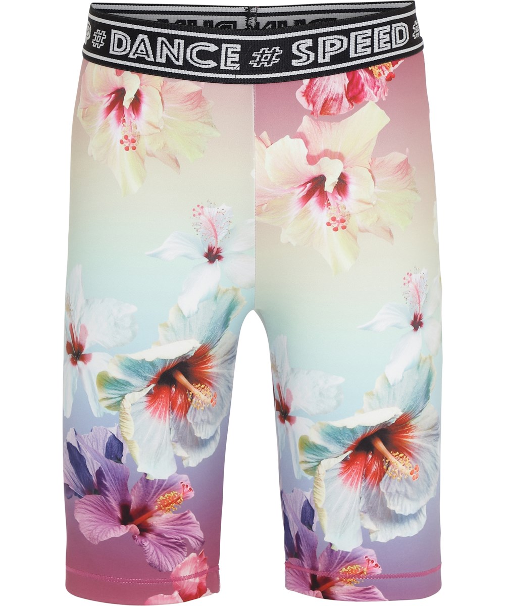 Obelia - Hibiscus Rainbow - Sportsshorts mit Blumen Print