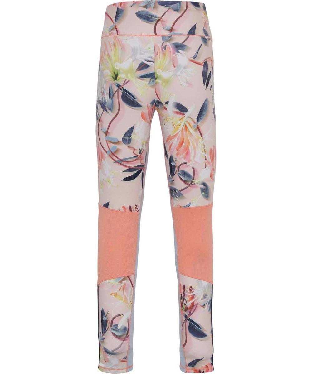 Olympia - Motion Flower - Hellrosa Sportleggings mit Blumenprint