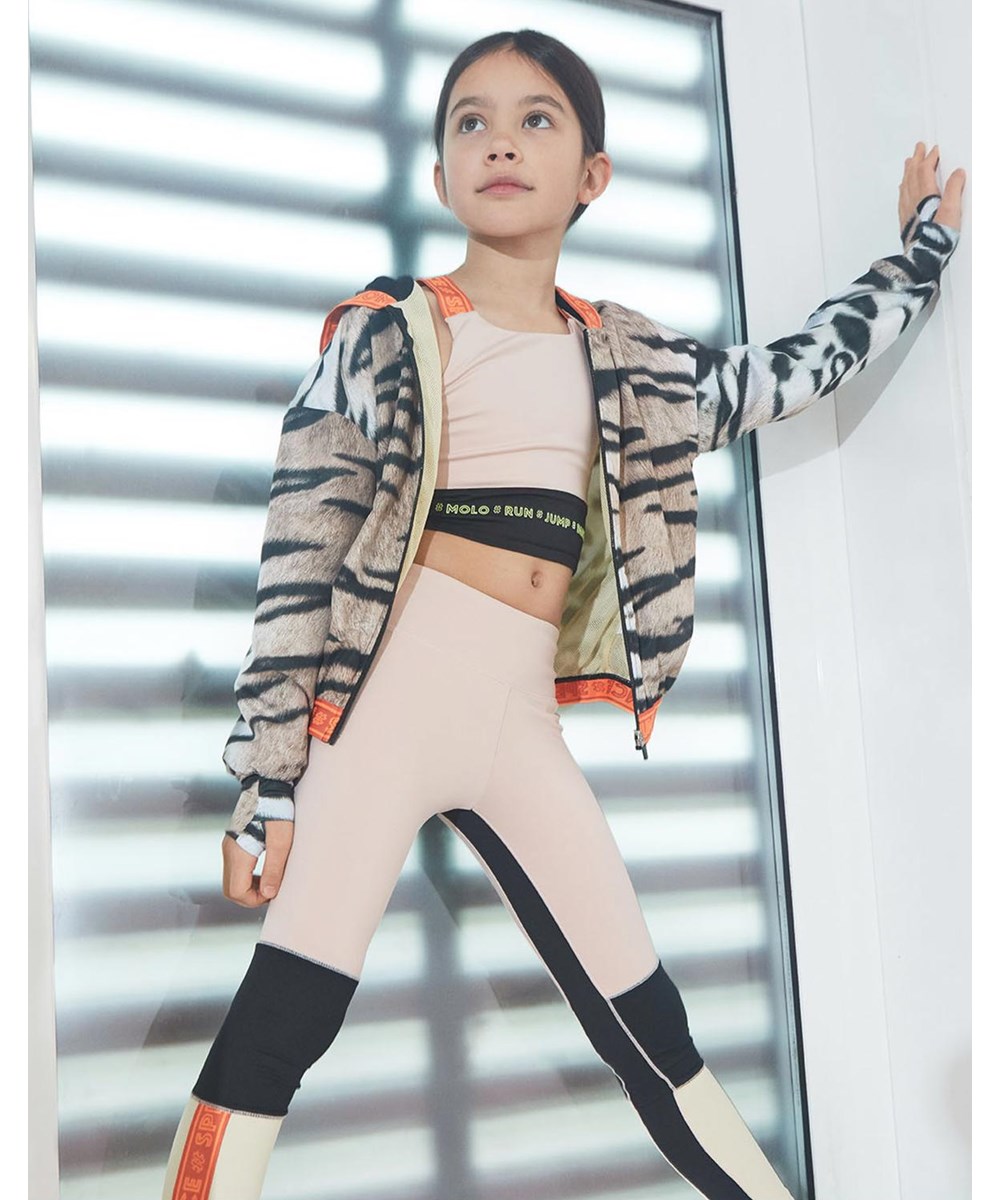 Olympia - Sporty Block - Hellgelbe und rosa Sportleggins