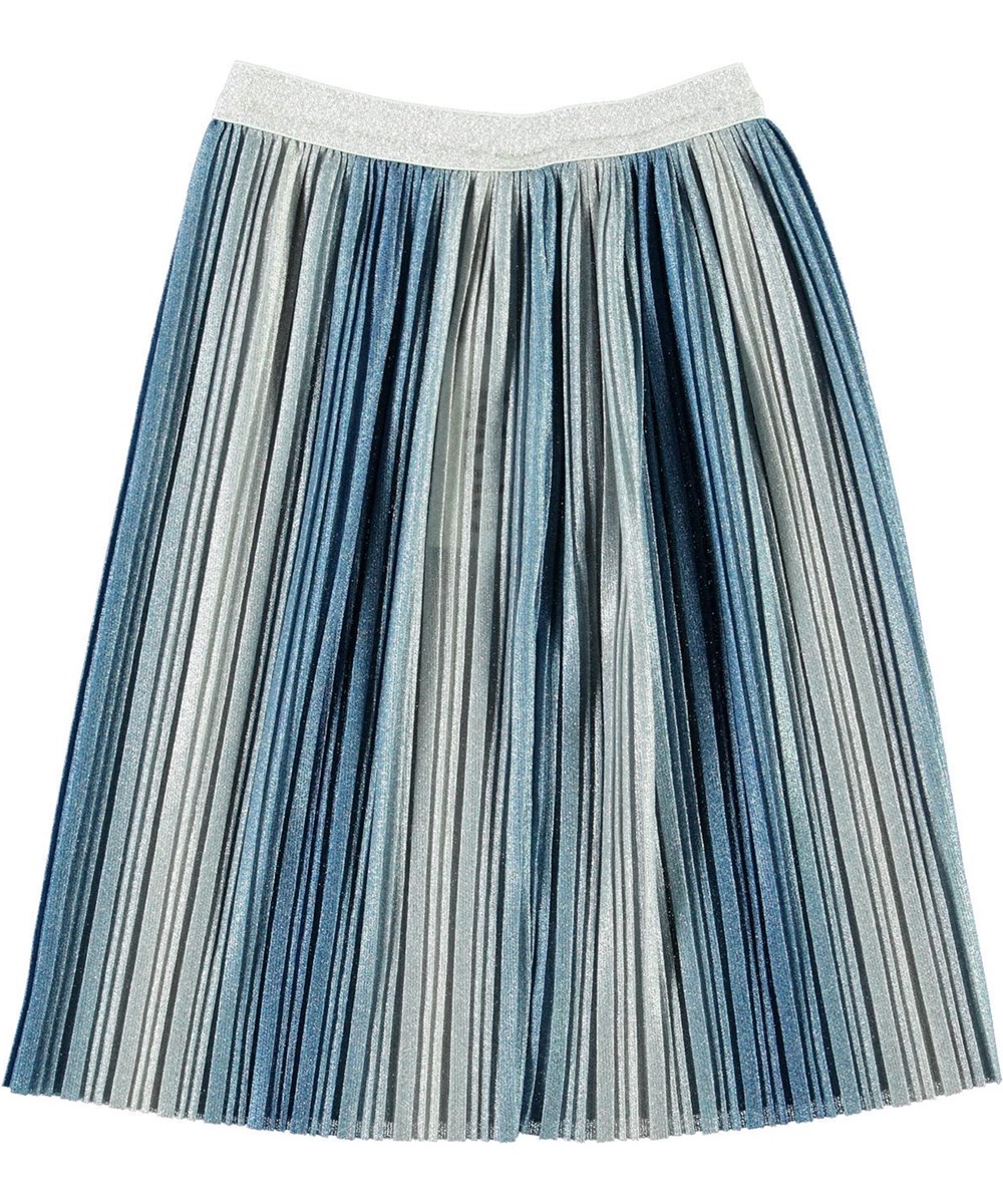 Bailini - French Blue - Plissierter blau und silber Glimmerrock