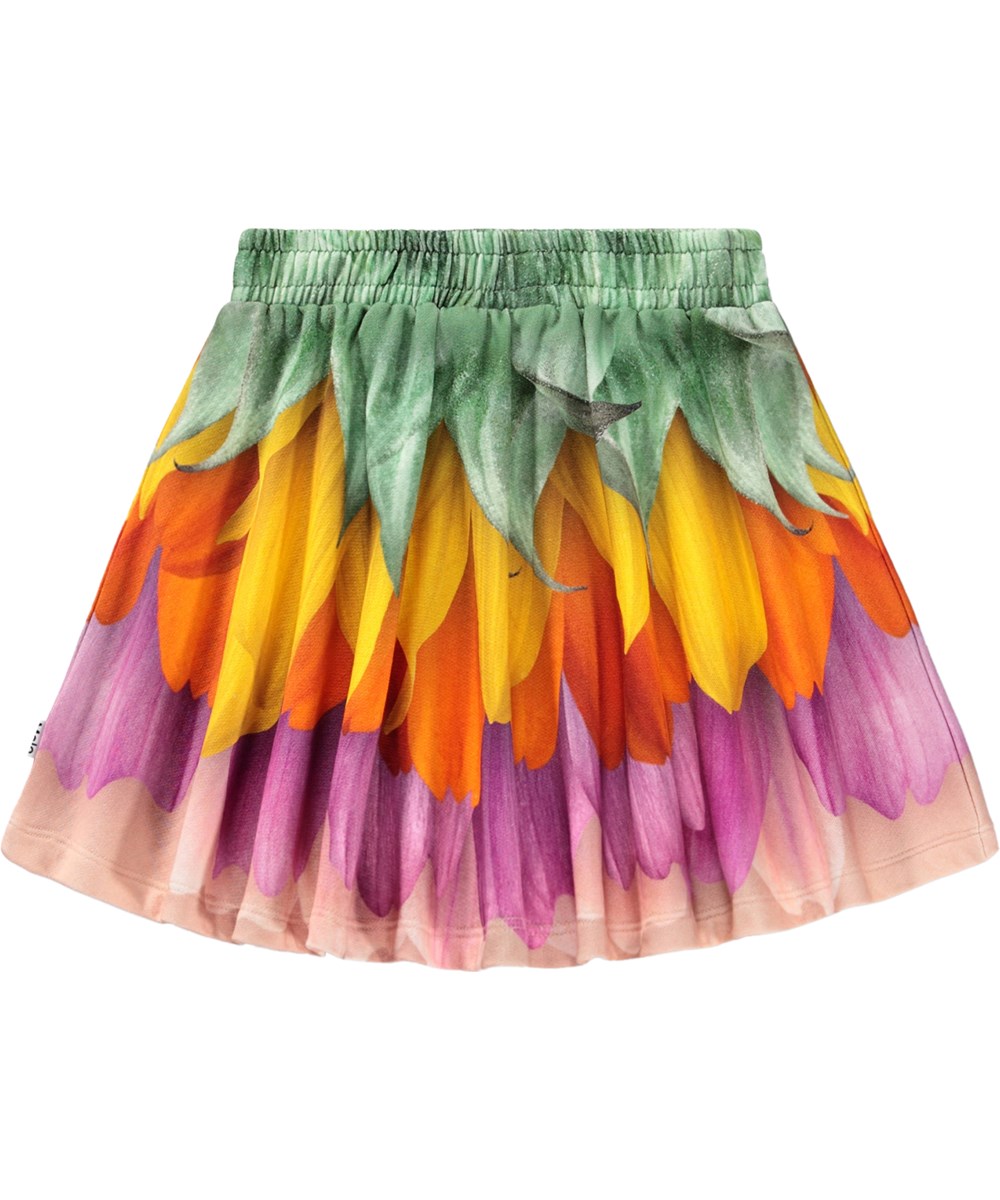 Barbera - Soft Petals - Mehrfarbiger Rock für Kinder aus Öko-Baumwolle mit Blumenmuster