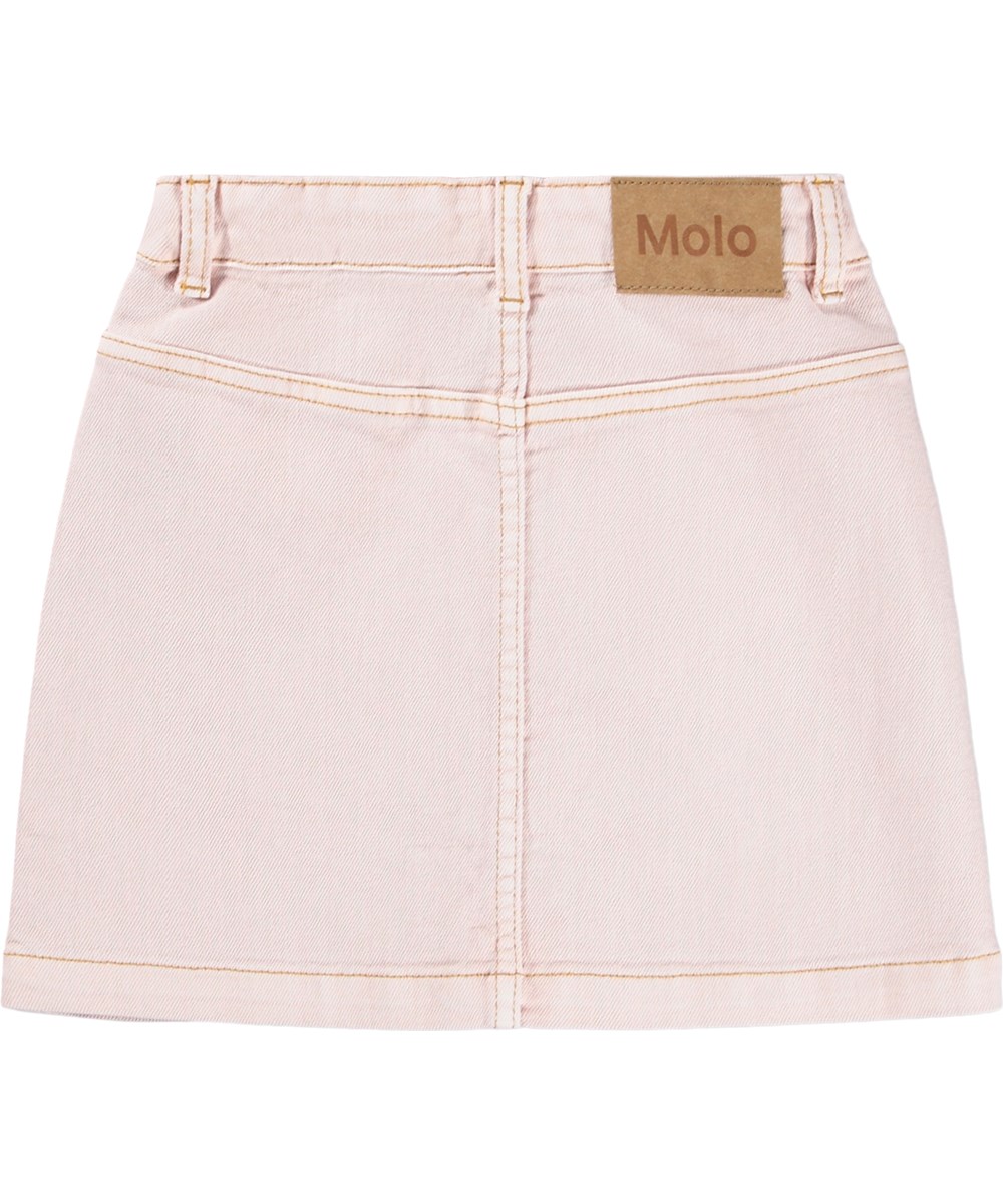 Bera - Cloud Pink - Rosa Jeansrock für Kinder mit Druckknöpfen