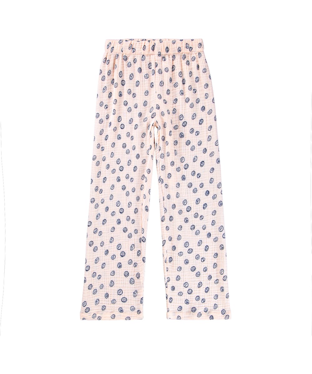 Lin - Rose Hips Moods - Niedliches Pyjama-Set für Kinder aus doppelt gewebter Öko-Baumwolle.